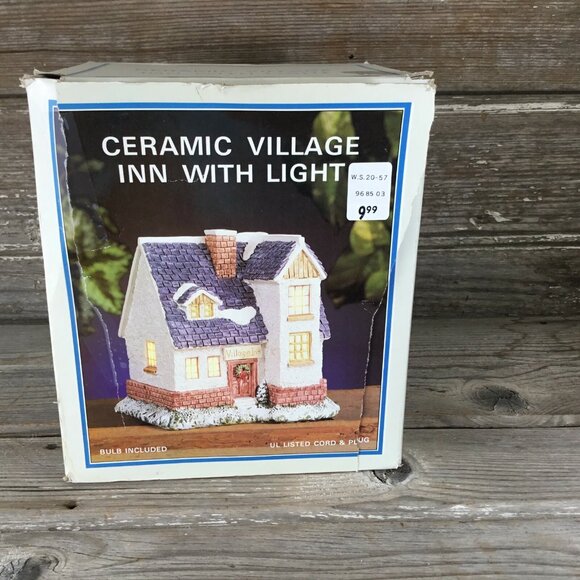 Christmas Ceramic Village House “Village Inn” – 5.5” Tall – No Light - Picture 1 of 7